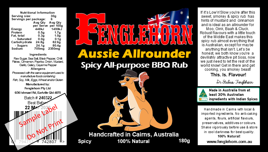 Fenglehorn Aussie Allrounder BBQ Rub