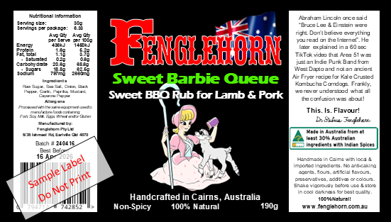 Fenglehorn Sweet Barbie Queue BBQ Rub