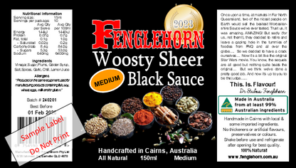 Fenglehorn Woosty Sheer Black Sauce *MEDIUM* 150ml